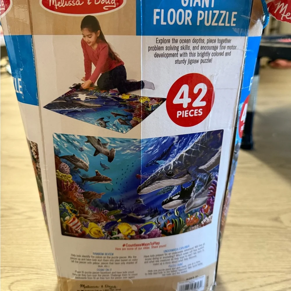 Melissa & Doug Ocean Oasis Giant Floor Puzzle 42 Pcs COMPLETE